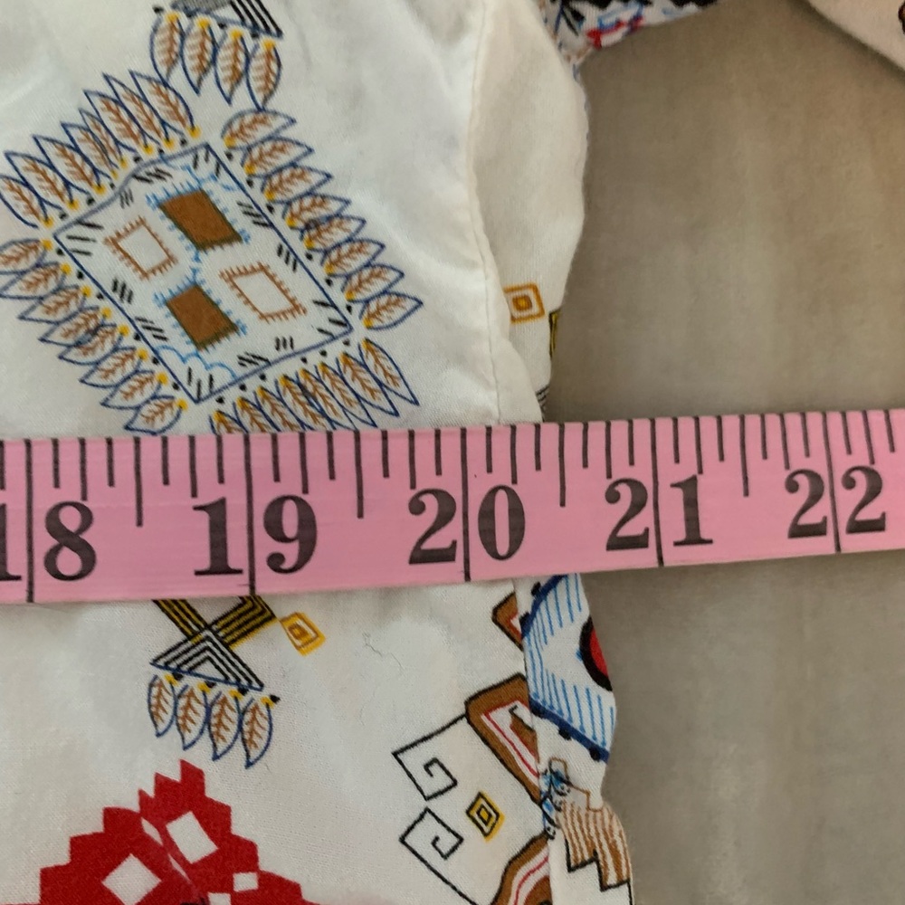 D O N A T E D Jodifl size large kimono coverup western print & tassels EUC - Picture 6 of 8